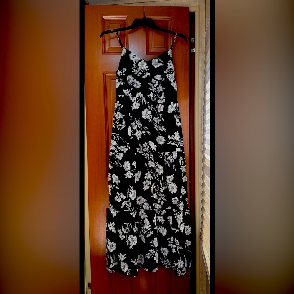 Black and White Floral Dress